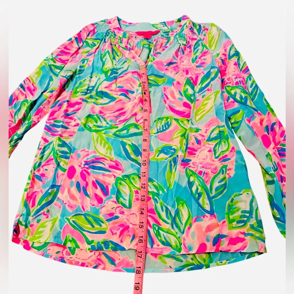 Lily Pulitzer lightweight, XXS, long sleeve shirt, colorful and very-summerish! - Picture 6 of 10
